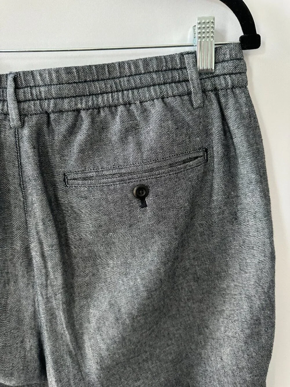Banana Republic Gray Athletic Linen Blend Men's 32W 30L Pants